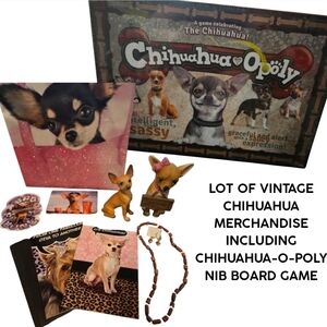 10PC Lot Chihuahua-Themed Merchandise Gift Set ▪︎ Includes NWT Chihuahua-opoly!